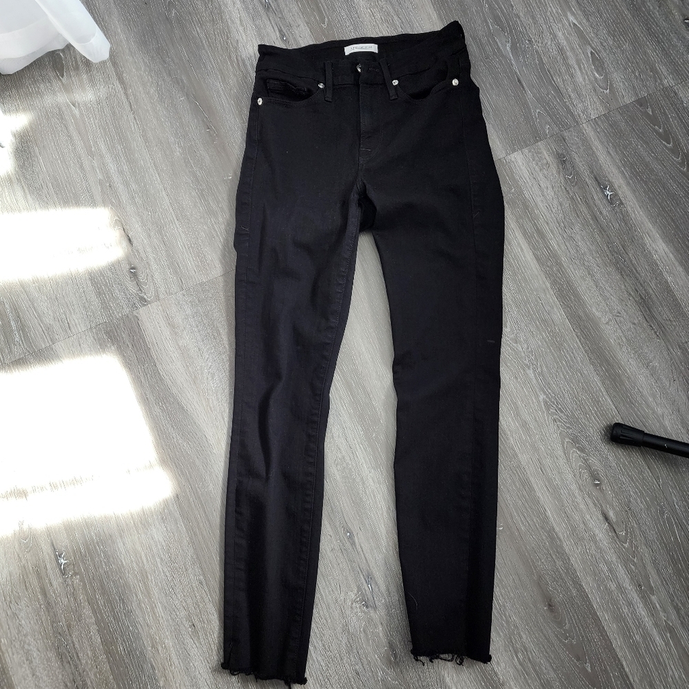 Good American Black Skinny Jeans Size 25 Like New